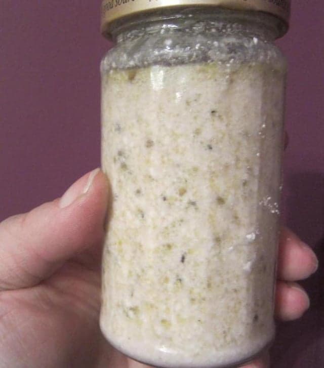 The jar in question, photographed under questionable lighting.